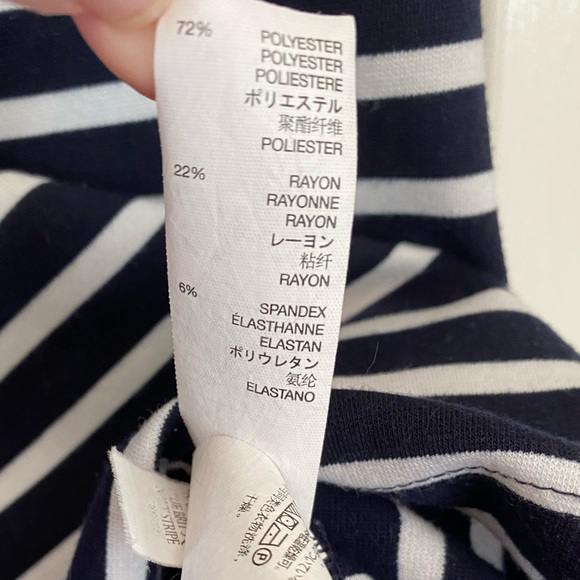 Gap Knee Length 3/4 Length Sleeve Dress in Navy & White Stripes - Picture 5 of 6